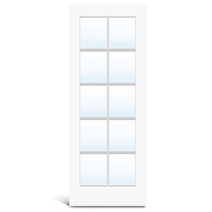 Porta francesa de vidro com primer 10 Lite MDF