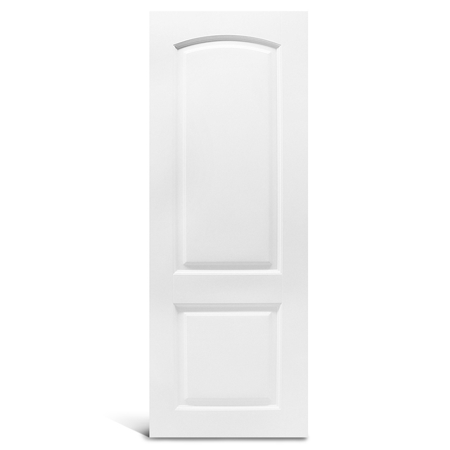 2 painéis topo redondo liso com primer porta moldada