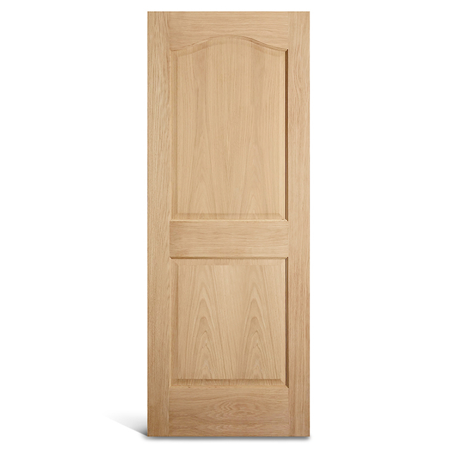 2 painéis porta de painel de carvalho superior em arco