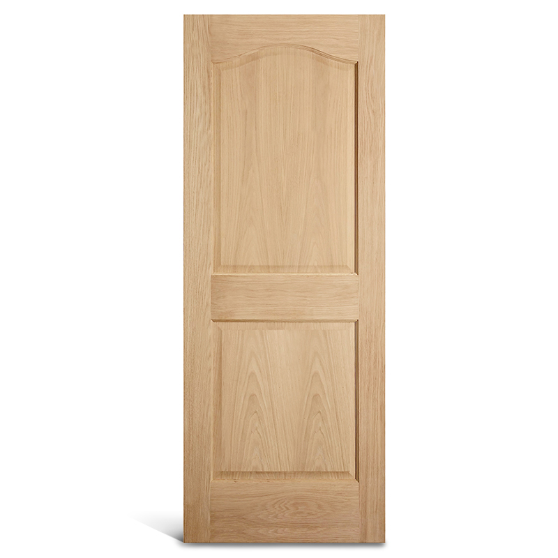 2 painéis porta de painel de carvalho superior em arco