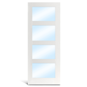 4 portas francesas de vidro com primer MDF Lite