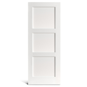 3 quadrados de tela plana com porta Shaker com primer vertical