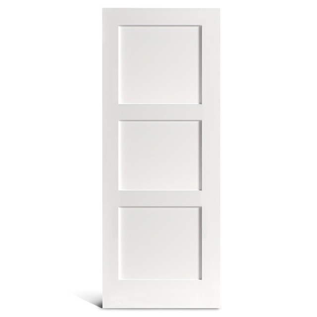 3 quadrados de tela plana com porta Shaker com primer vertical