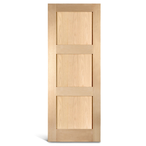 3 portas planas de carvalho Shaker