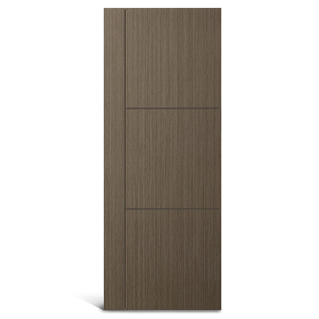 3 painéis iguais com 1 painel vertical ranhurado porta moldada em pvc