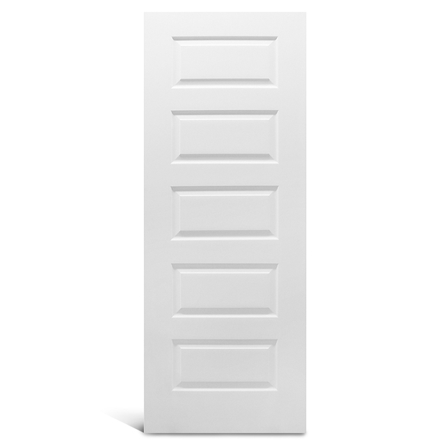 Porta moldada com primário liso de 5 painéis