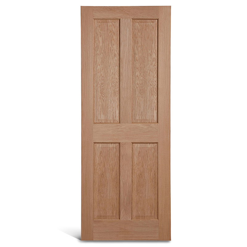 Porta de painel de carvalho de 4 painéis