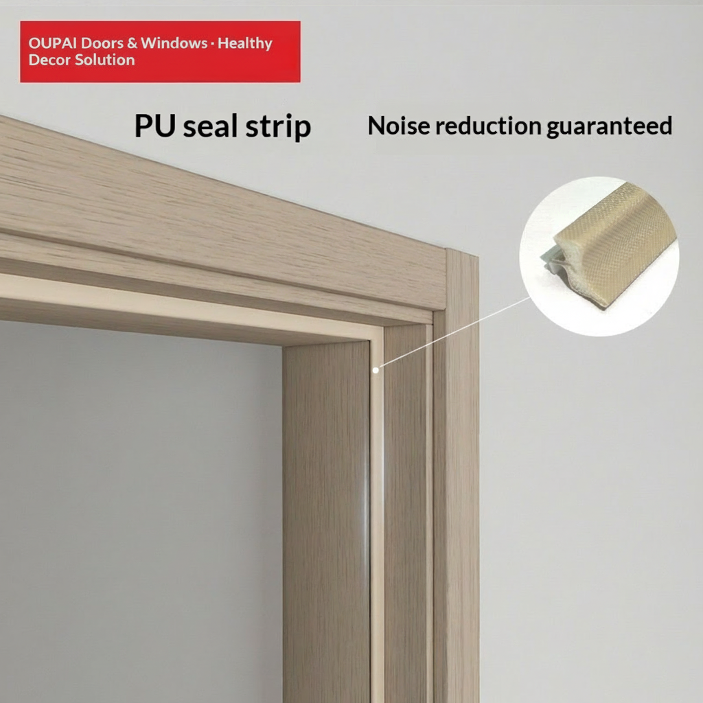 Oupai PVC Porta MDF de madeira CE Saso GOST-R Certificado