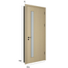 Oupai PVC Porta MDF de madeira CE Saso GOST-R Certificado