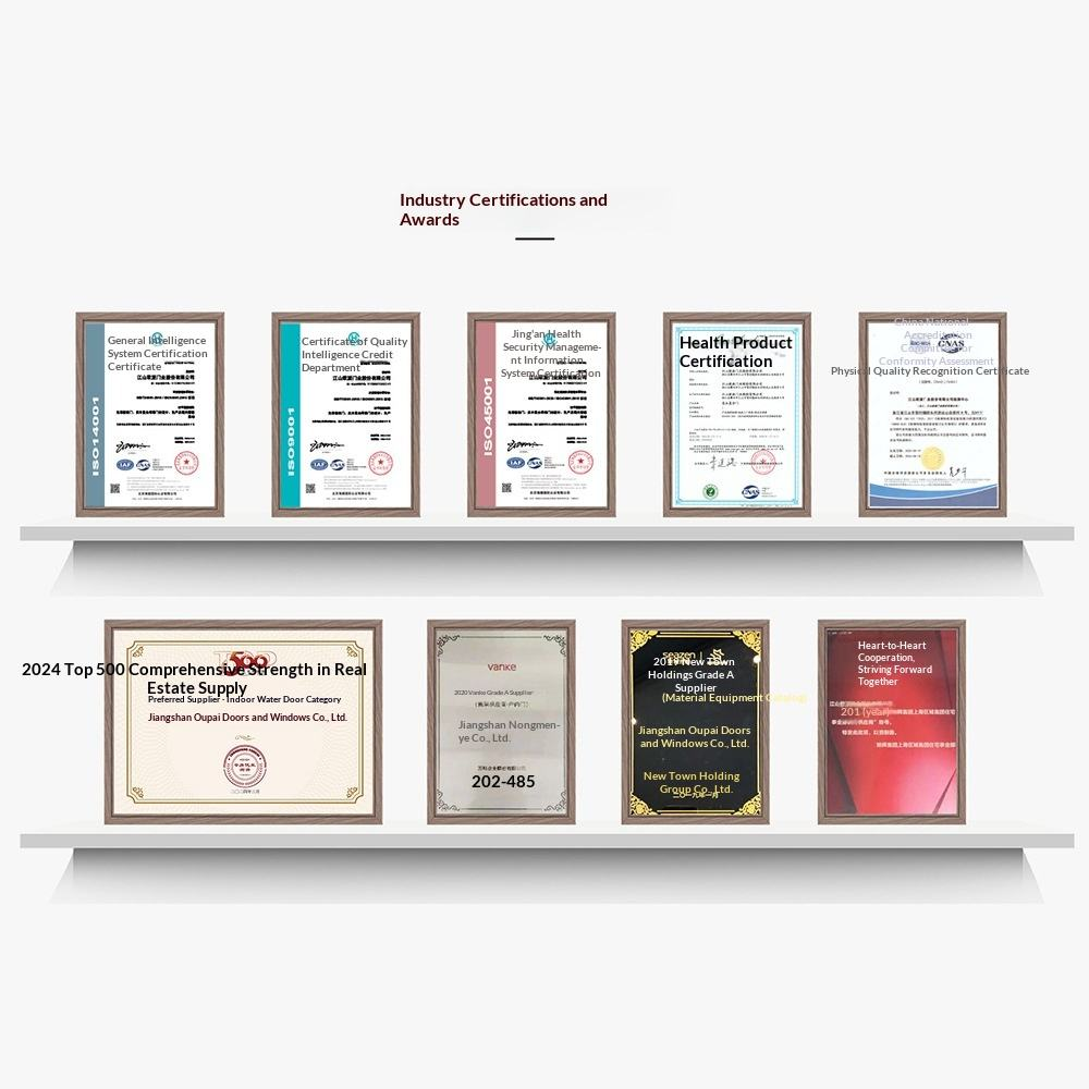 Oupai PVC Porta MDF de madeira CE Saso GOST-R Certificado