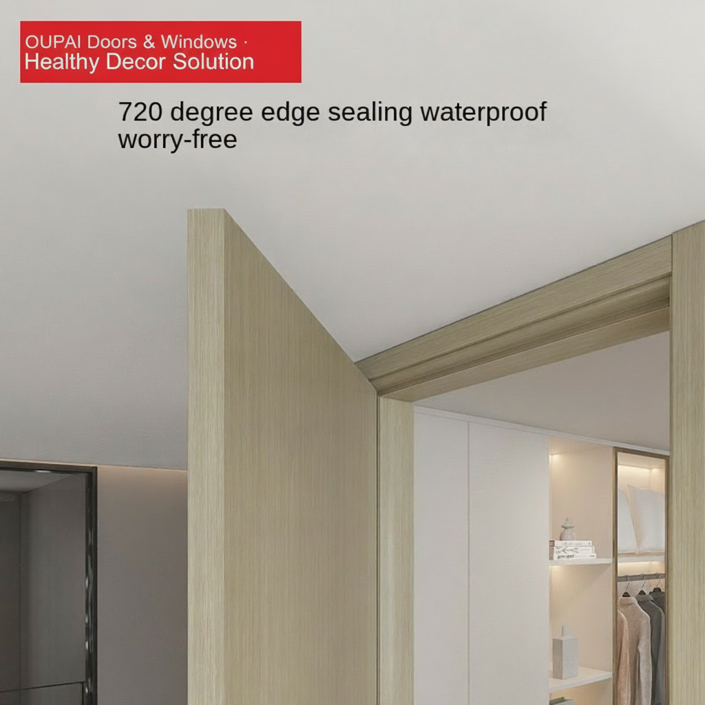 Oupai PVC Porta MDF de madeira CE Saso GOST-R Certificado