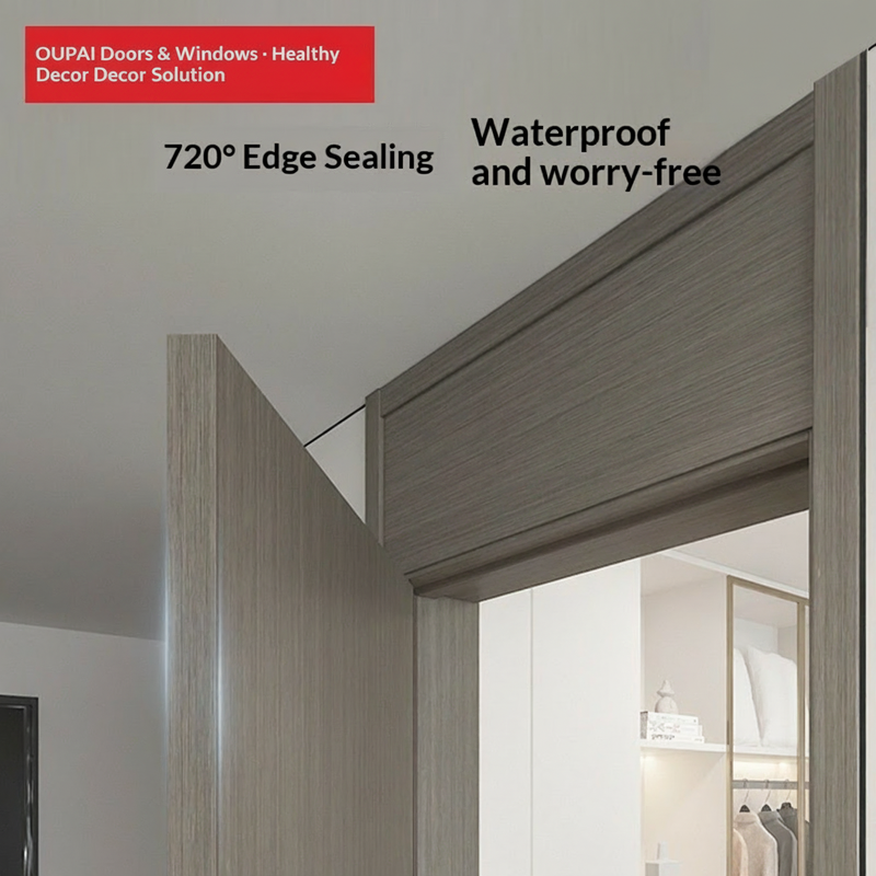 Oupai PVC Porta MDF de madeira CE Saso GOST-R Certificado