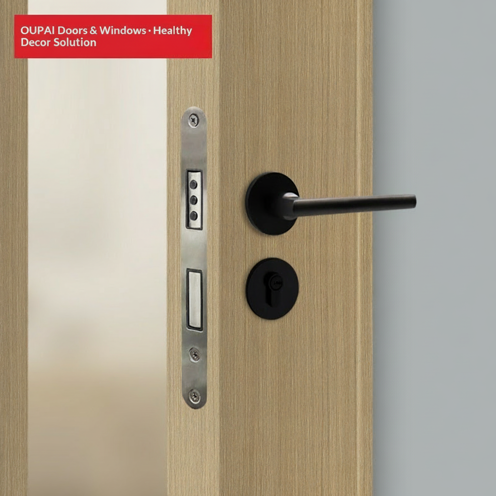 Oupai PVC Porta MDF de madeira CE Saso GOST-R Certificado